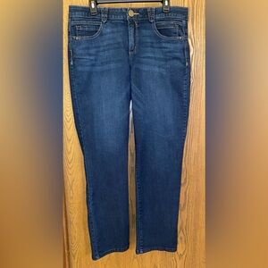 Democracy Dark Blue Straight Leg Jeans, sz 14